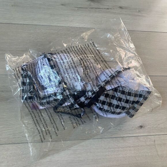 Savage Fenty Gingham Remix LowCut Balconette Padded Bra Logo Check Print 36D nwt - Picture 8 of 8